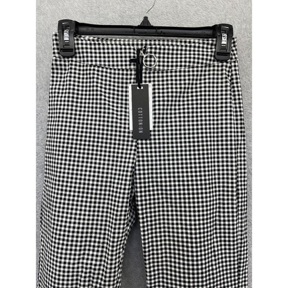 Cotton On Women's Sammi Capri Pants Size 2 Gingham Black White Veronica Check - Picture 11 of 12